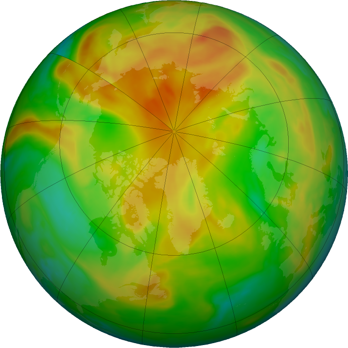 Arctic ozone map for 14 May 2023